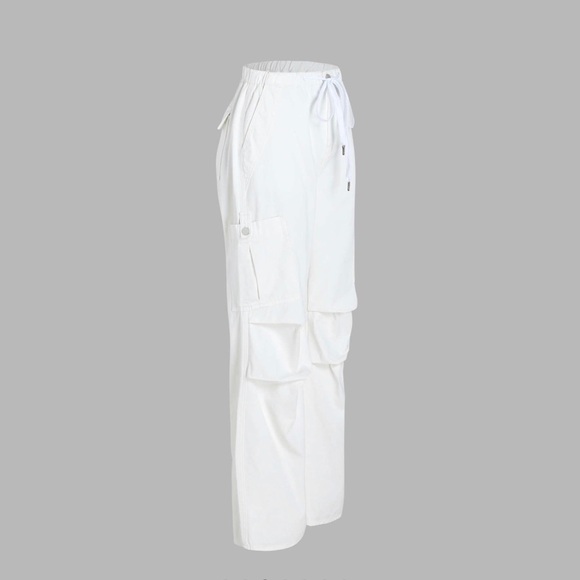 Denim Drawstring Cargo Pants - Picture 2 of 5